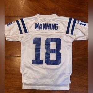 Peyton Manning #18 Indianapolis Colts Youth Small NFL Reebok Jersey White